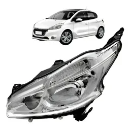 Farol Esquerdo Peugeot 208 2013 2014 a 2020 S/ Led