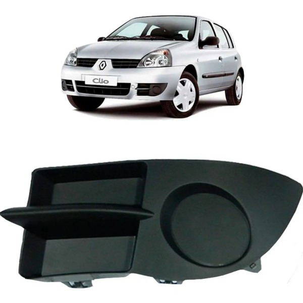 Grade Para Choque Sem Furo Esquerdo Renault Clio 2006 2011