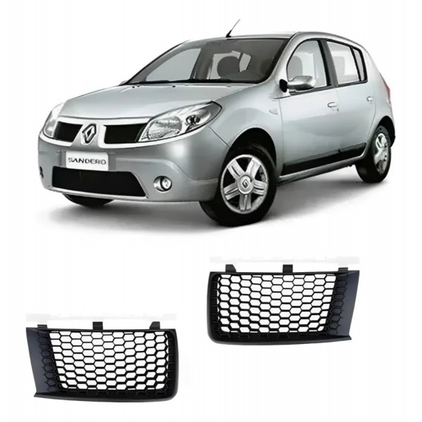 Grade Esquerda Radiador Comeia Renault Sandero 2008 2011