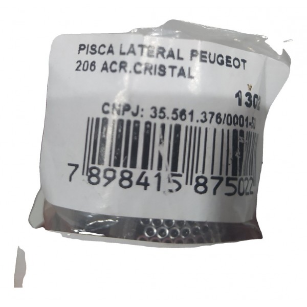 Luz Pisca Lateral Peugeot 206 207 Acrilico Cristal