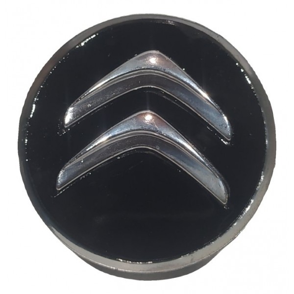 Calota Roda Modelo Original Citroen 58mm Fundo Preto